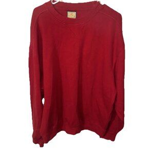 Joey Rodolfo Red Heavy Ribbed Shirt Long Sleeve Crew Neck Size XXL